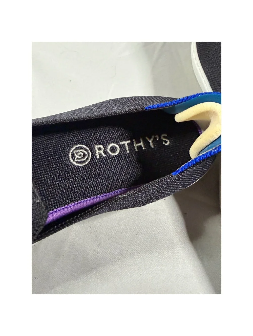 Rothy's The Sneaker Black Solid Slip On Knit Shoes Womens Size 9